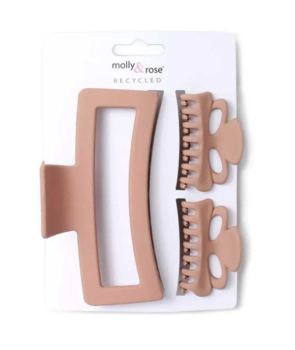 Molly And Rose Recycled 3 Piece Clamp Set Mocha 9425