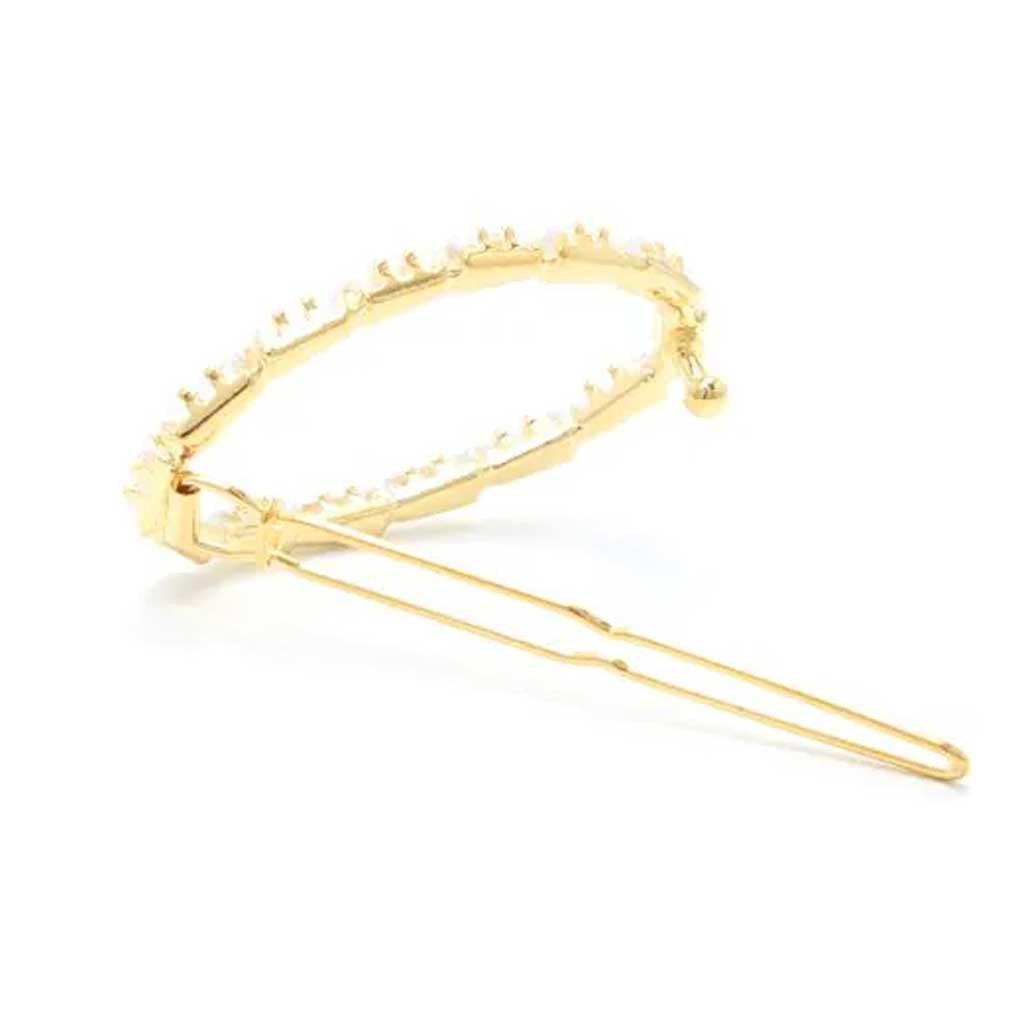 Molly And Rose Clear Stone Open Oval Hair Slide 9278