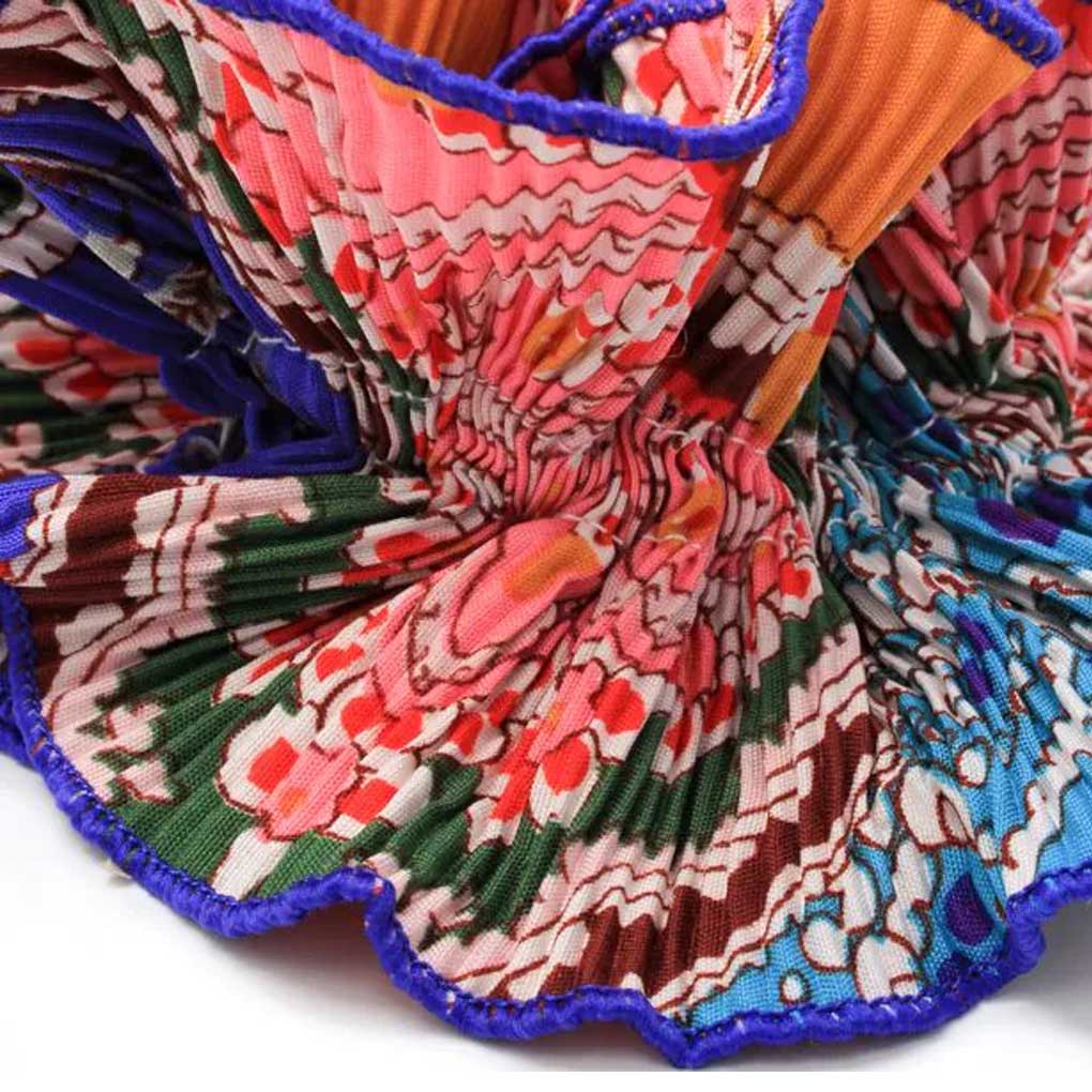 Molly And Rose Double Layered Indian Block Print Ribbed Extra Large Scrunchie 9309