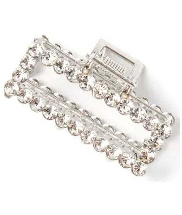 Molly And Rose Small Rectangular Crystal Metal Clamp 9325