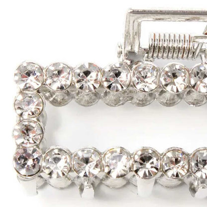 Molly And Rose Small Rectangular Crystal Metal Clamp 9325