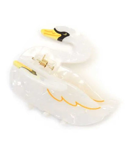 Molly And Rose Pearlescent Swan Shaped Clamp 9506