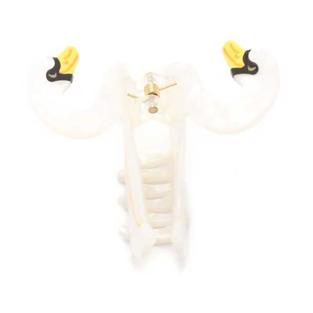 Molly And Rose Pearlescent Swan Shaped Clamp 9506