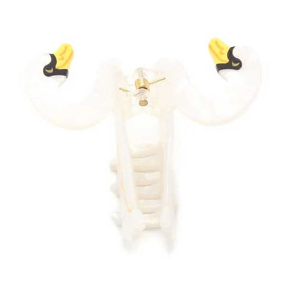 Molly And Rose Pearlescent Swan Shaped Clamp 9506