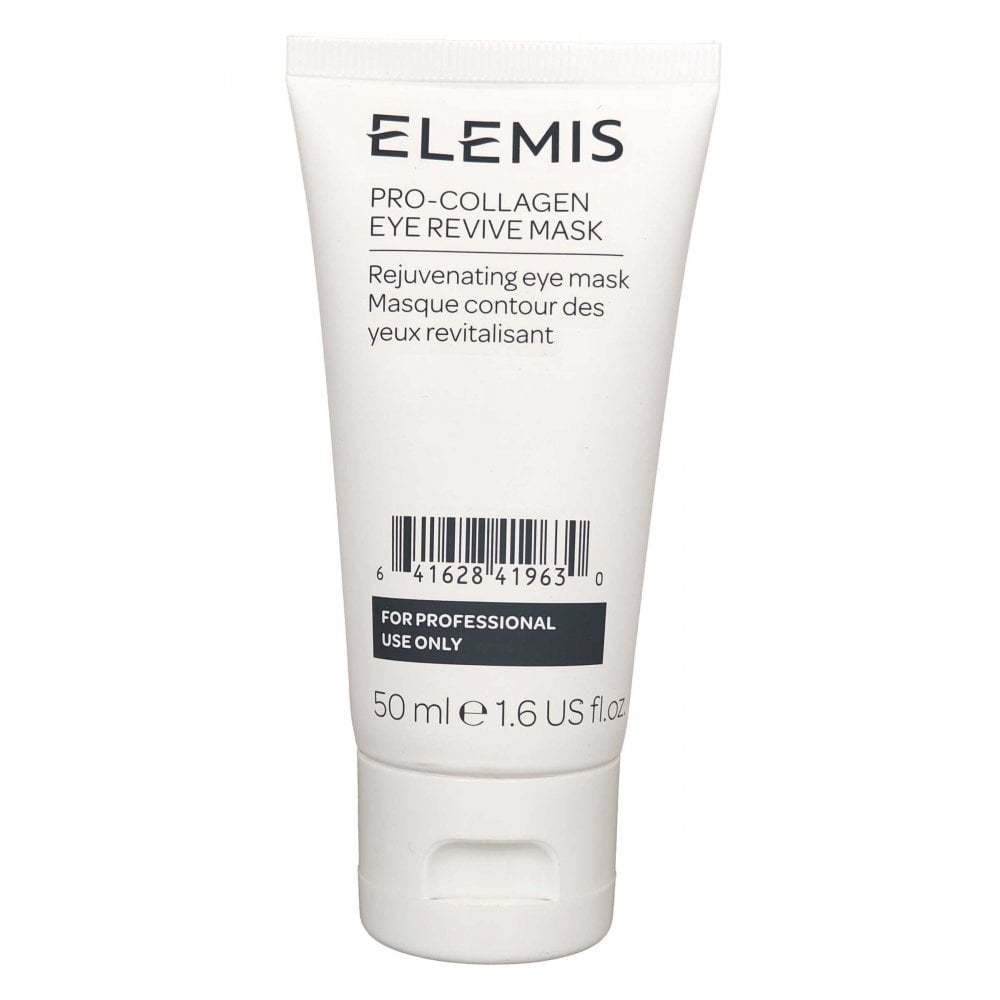 Elemis Pro Collagen Rejuvenating Eye Revive Mask in a sleek jar, designed for eye care and reducing signs of aging.