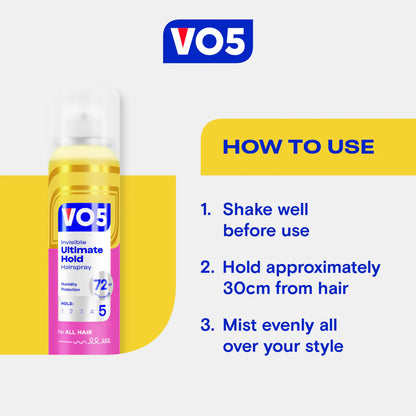 VO5 Invisible Ultimate Hold 5 Hairspray